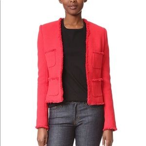 L’Agence red Jules tweed blazer